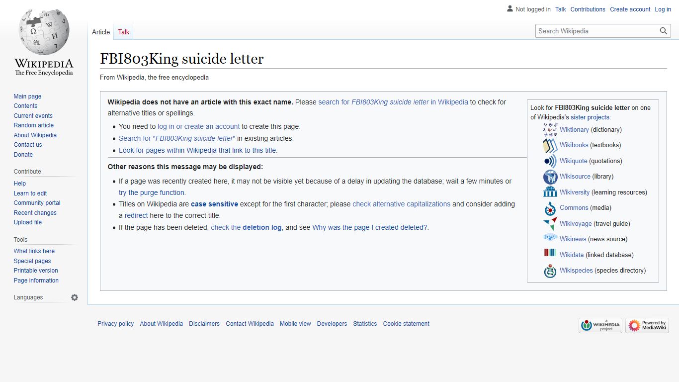 FBI–King suicide letter - Wikipedia